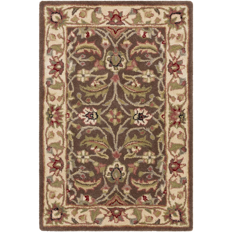 Hand-tufted Brute Brown Wool Area Rug - 4' x 6' - 4' x 6'