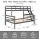 preview thumbnail 27 of 41, Twin Over Full Bunk Bed,Solid Wood Frame,High Guardrail,Safe for Kids