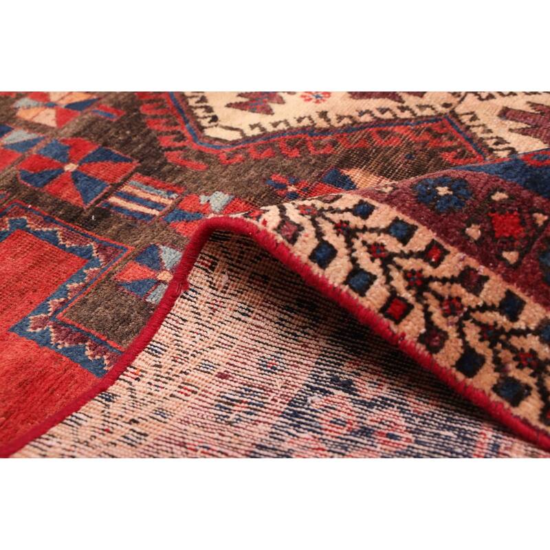 ECARPETGALLERY Hand-knotted Melis Vintage Red Wool Rug - 4'9 x 7'3