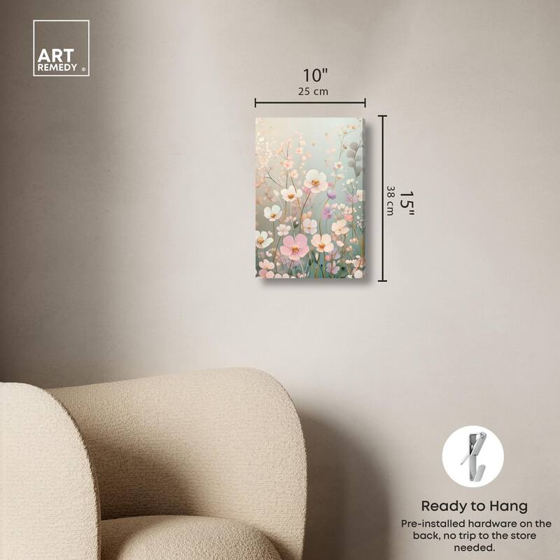 Tiny Blooms I Canvas by Art Remedy, Gallery Wrapped