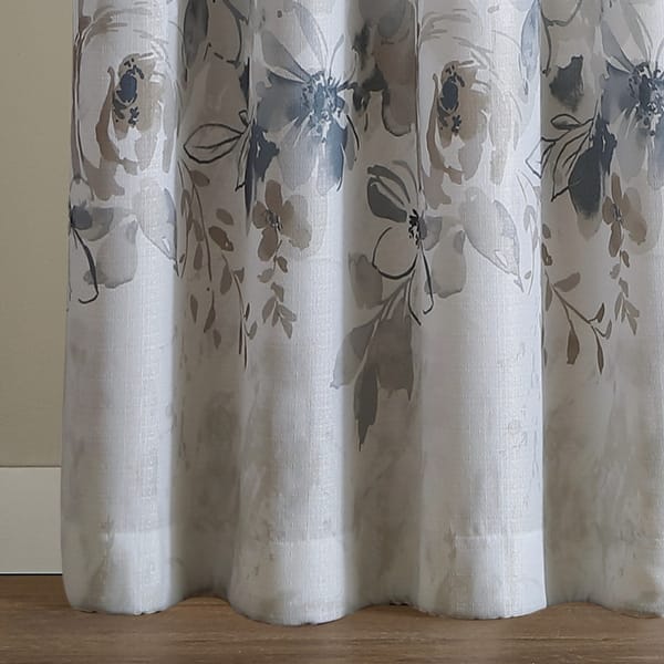 Watercolor Floral Flip Over Rod Pocket Single Curtain Panel Overstock 23540992