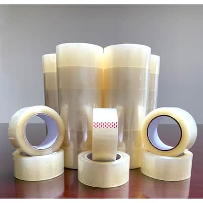 HS Premium Tape, (36 Rolls of 100m Long Each), 1.9" Wide, 2 mil Thickness - Clear