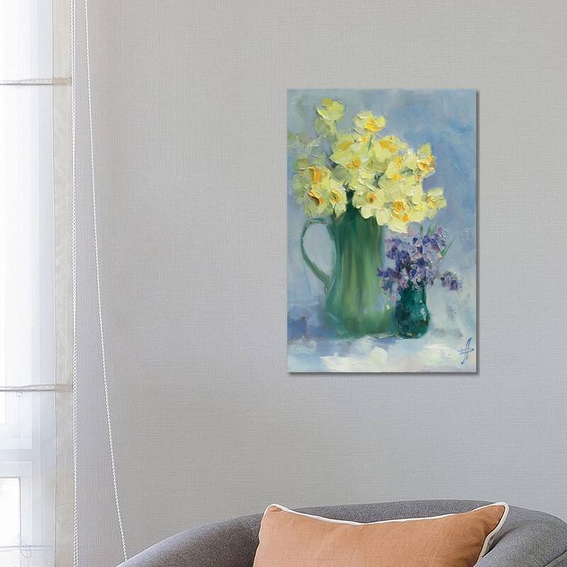 iCanvas "Bouquet Of Daffodils And Hyacinths" by CountessArt Canvas Print - 26x18x1.5