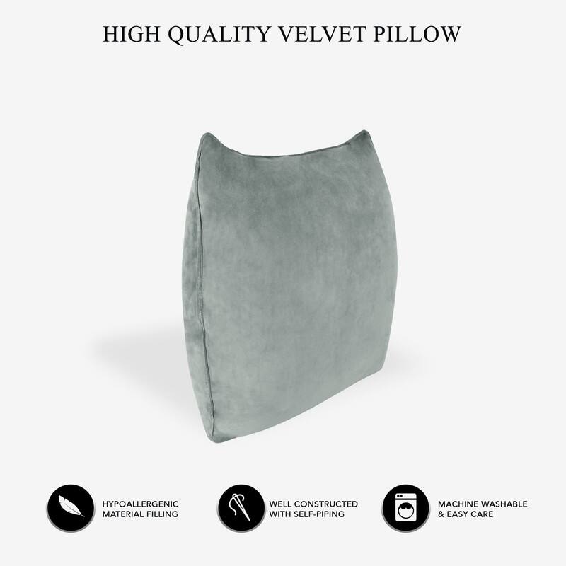 A1HC Velvet Throw Pillow Insert, Hypoallergenic Down Alternative Fill, Pack of 1