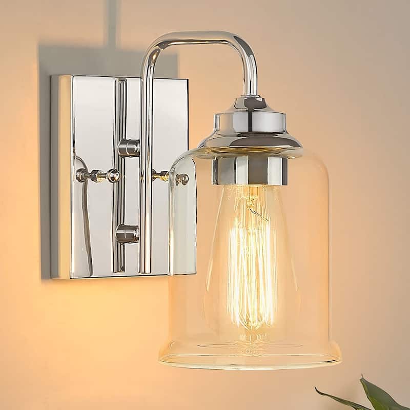 1-Light Wall Sconces Bathroom Vanity Light - 1 Pack - Chrome