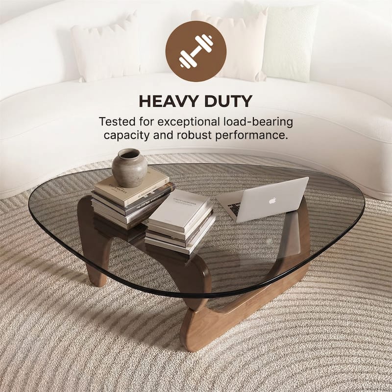 Contemporary Minimalist Glass Coffee Table for Compact Living Spaces
