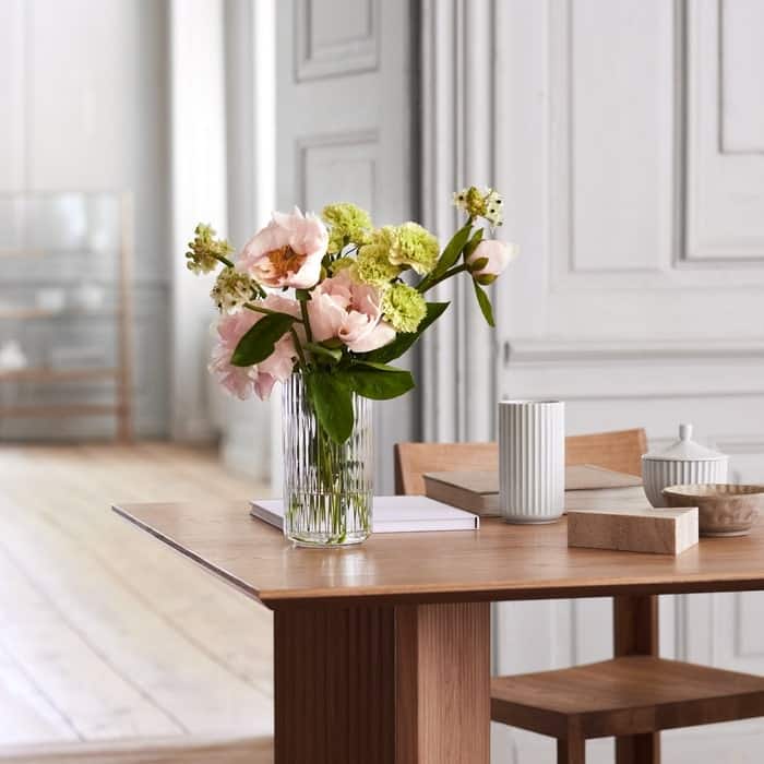 Lyngby Porcelæn Mouth Blown Glass Vase, Clear