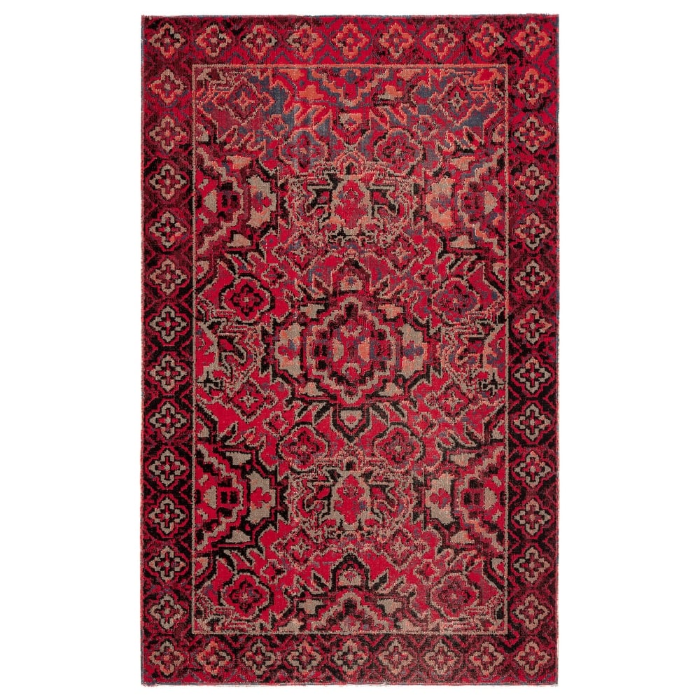 The Curated Nomad Brant Indoor/ Outdoor Medallion Red Area Rug
