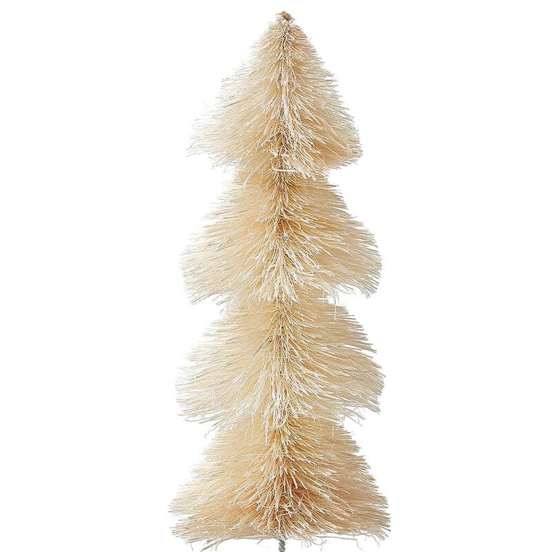 Sisal Christmas Tree Decorations for Tabletop or Mantel Medium Natural 15 inch