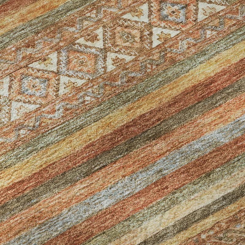 Premium Washable Super Soft Boho Stripes Mayfield Rug