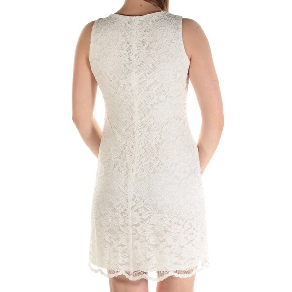 womens white sleeveless dress
