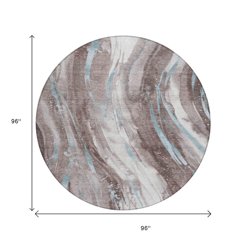 HomeRoots Abstract Transitional Rectangle Outdoor Rug