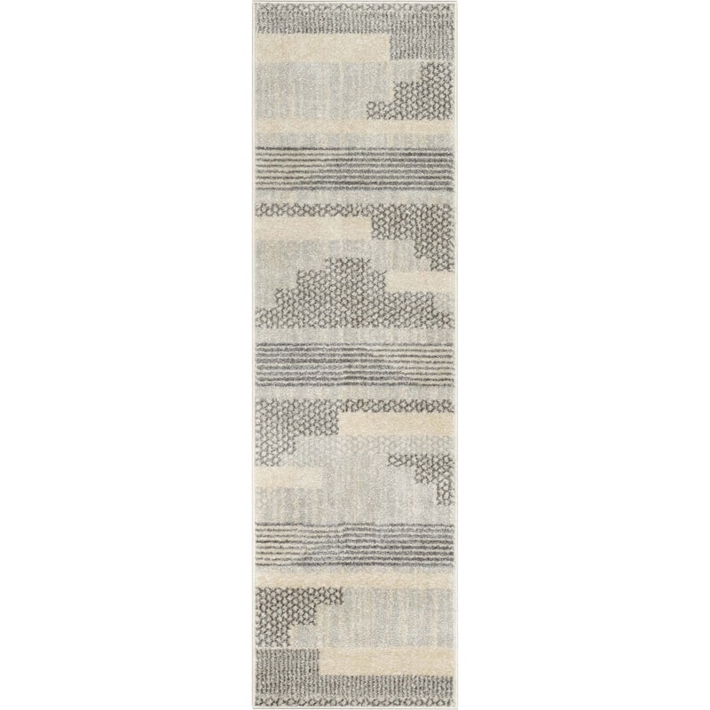 Well Woven Mystic Athena Tribal Moroccan Area Rug - 2' x 7' 3" - Light Grey - Runner