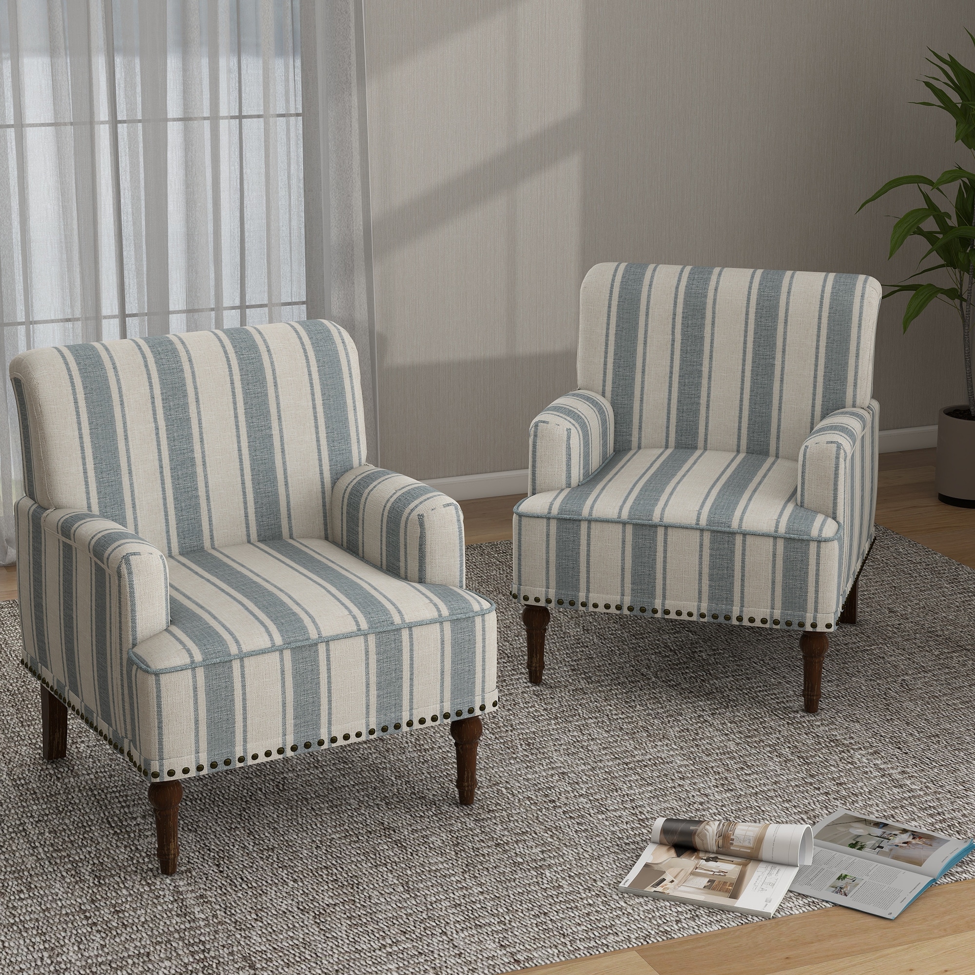 Stripe accent sales chair