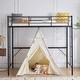 preview thumbnail 2 of 43, Twin Size Metal Loft Bed With Safety Guardrails & 2 Built-In Ladders, Loft Bunk Bed Frame For Teens Juniors Adults