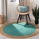preview thumbnail 1 of 66, SAFAVIEH Handmade Natural Fiber Charlyne Bordered Round Jute Rug 10' Round - Teal/Natural