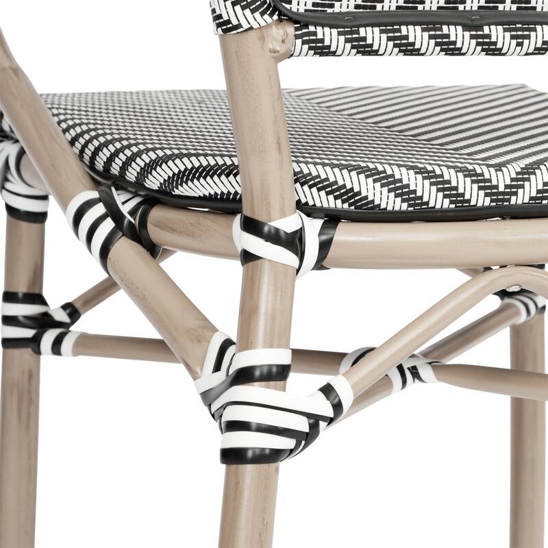 All-Weather Commercial Paris Chair with Arms and Metal Frame