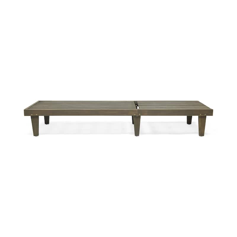 Nadine Outdoor Acacia Wood 3 Piece Chaise Lounge Set by Christopher Knight Home
