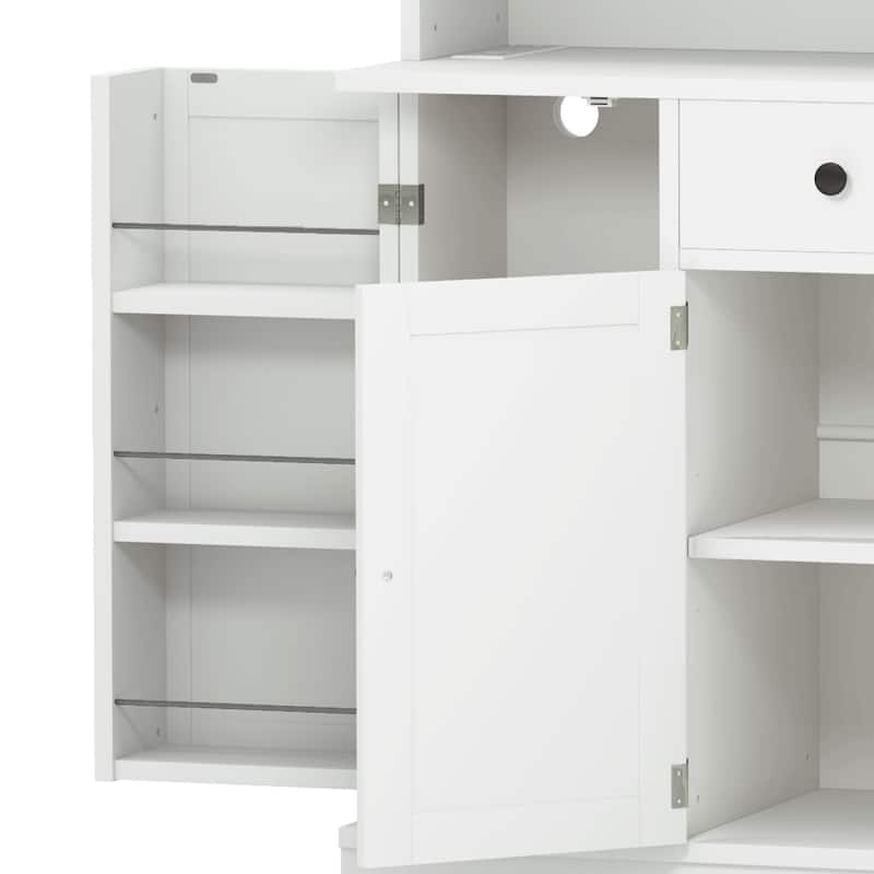 Moasis 71''H Kitchen Pantry Storage Cabinet - 40.9"L x 15.7"W x 71"H