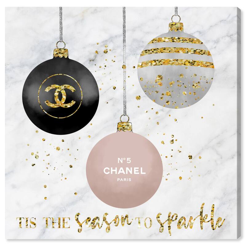 Wynwood Studio Canvas Fashion and Glam Fashion Ornaments Sparkle Gold and Metallic Gold Glam Wall Art Canvas Print