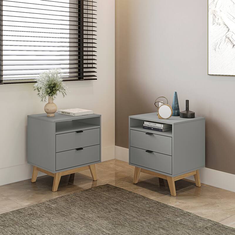 Kappesberg New Hanford 3-Piece Bedroom Set, six (6)-Drawer Dresser & Two (2) 2-Drawer Nightstand
