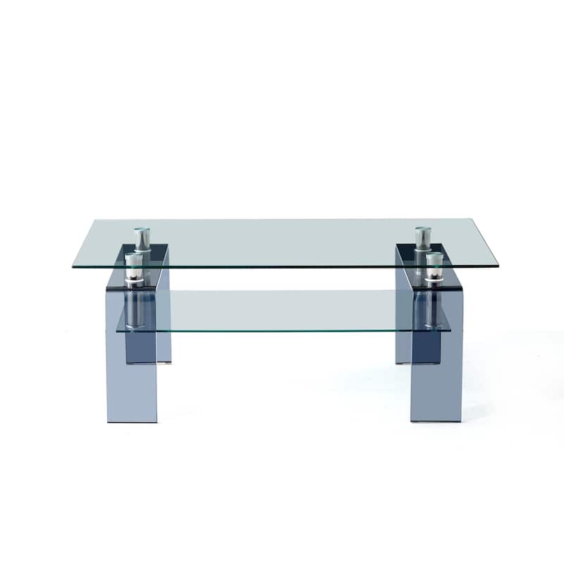 Tempered Glass Coffee Table, Modern Glass Coffee Table