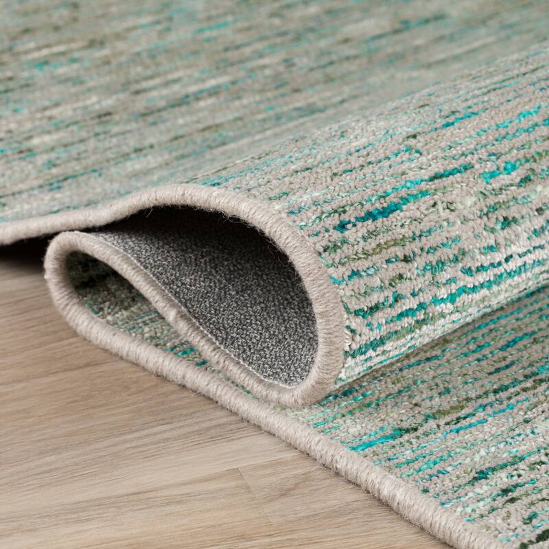 Addison Villager Textured Solid Wool and Viscose Area Rug
