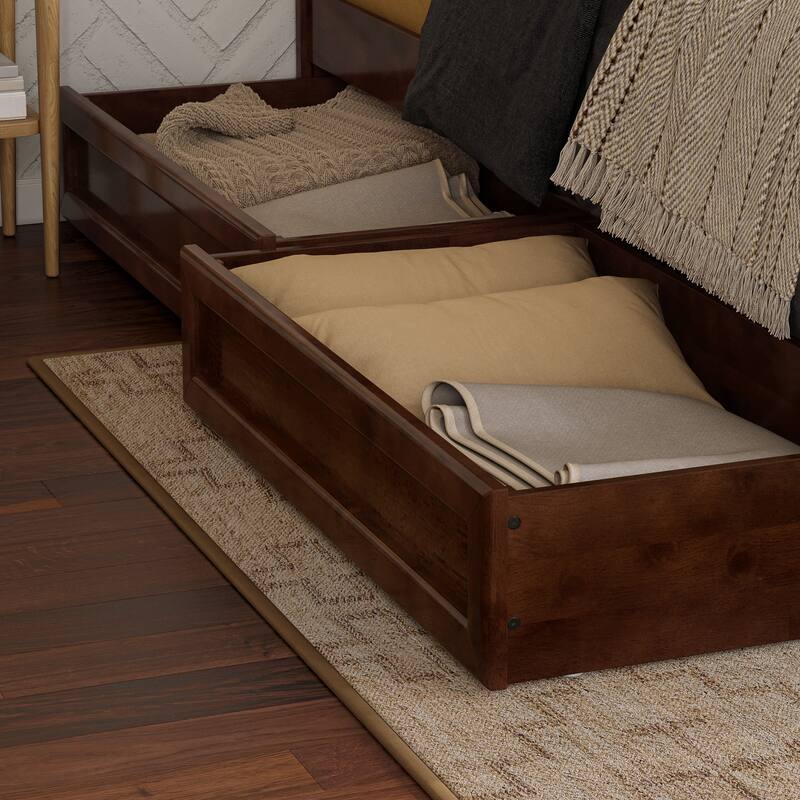 Malta Platform Bed with Panel Footboard and Storage Drawers