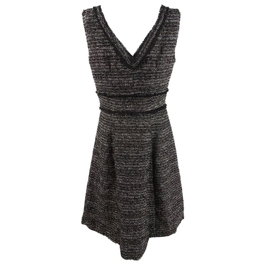 Nanette by Nanette Lepore Women's Metallic Boucle Fit-and-Flare Dress (4,  Black) - Bed Bath & Beyond - 41167952