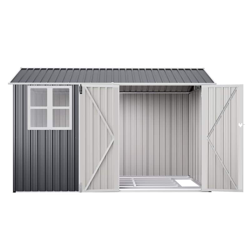 GDFStudio - Lucas All-Weather 6x4 ft Outdoor Storage Shed with Robust Construction and Easy Assembly