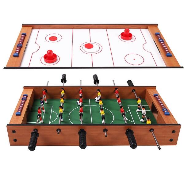 Shop Gymax Kids Christmas Gift 2 In 1 Table Game Air Hockey Foosball Table Overstock 25558514