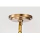 preview thumbnail 11 of 14, Liam 6 Light Chandelier Burnished Brass White Opal Glass - Burnished Brass