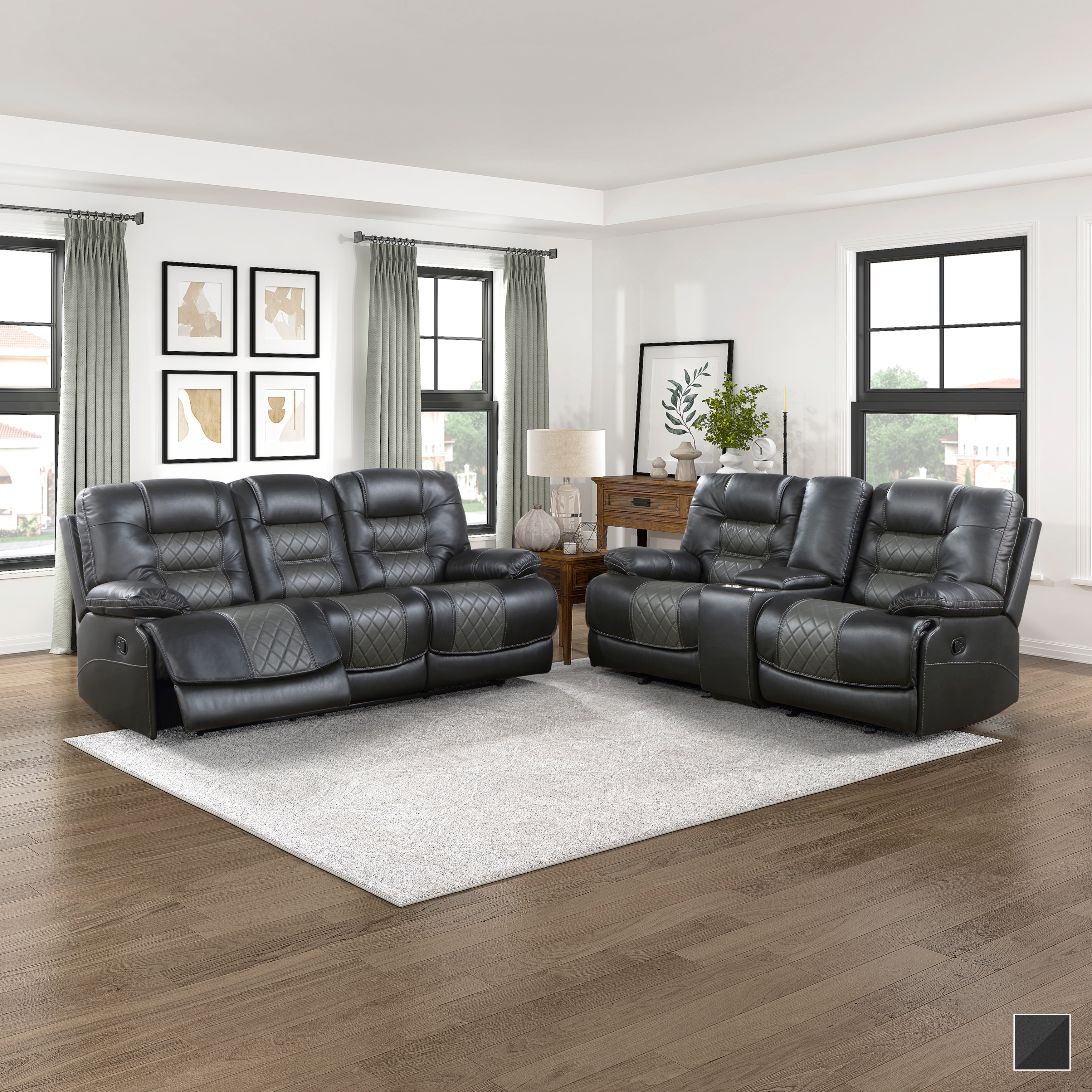Fremont & Park Emory 2-Piece Manual Reclining Living Room Sofa Set