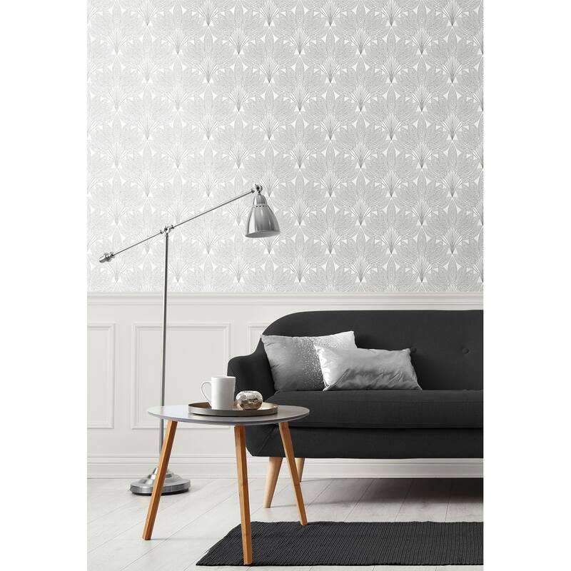 NextWall Peacock Leaves Peel and Stick Wallpaper