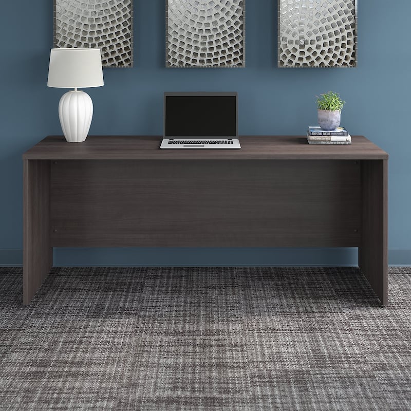 Office 500 72W x 24D Credenza Desk by Bush Business Furniture - Storm Grey