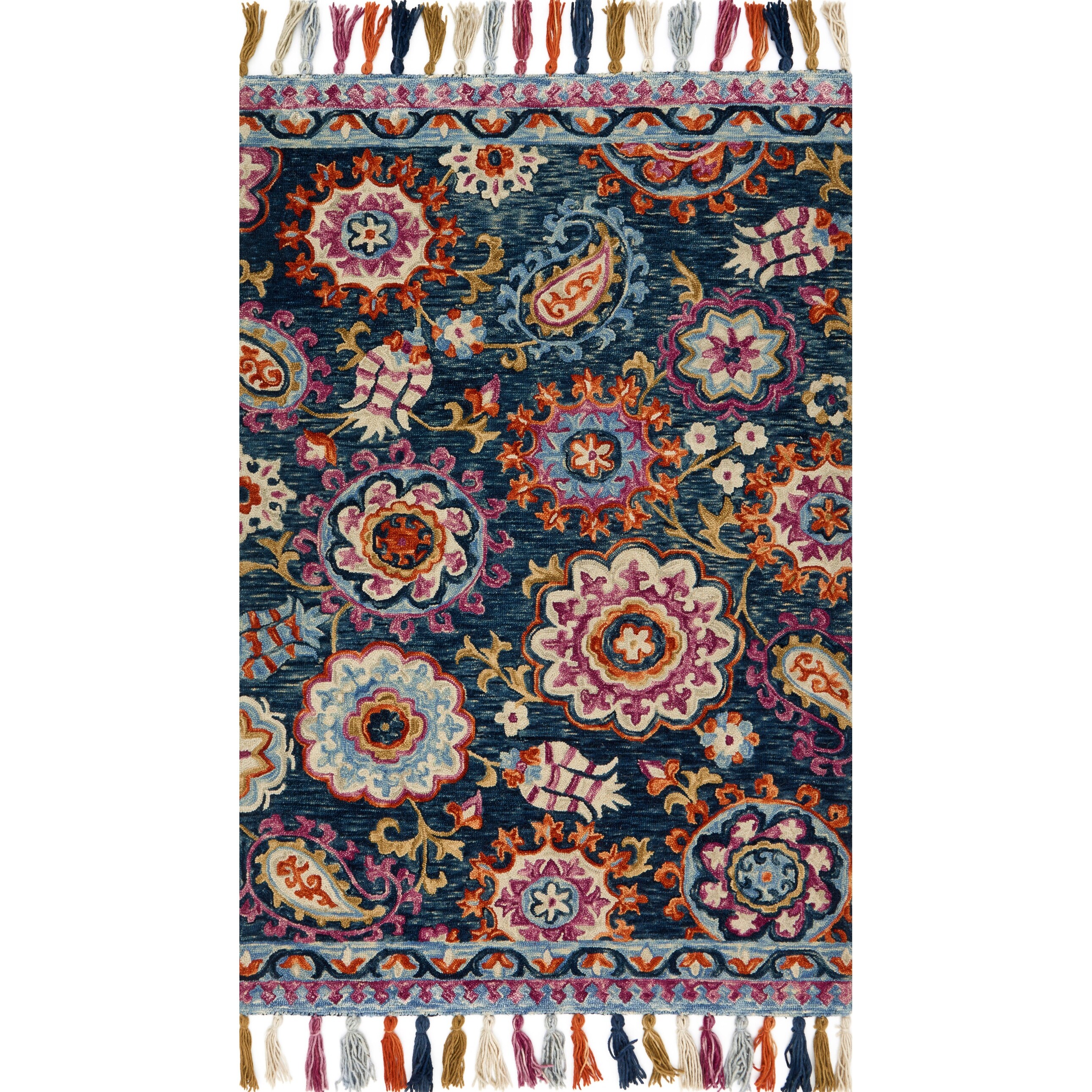 Alexander Home Lena Bohemian Hand-hooked 100% Wool Floral ...