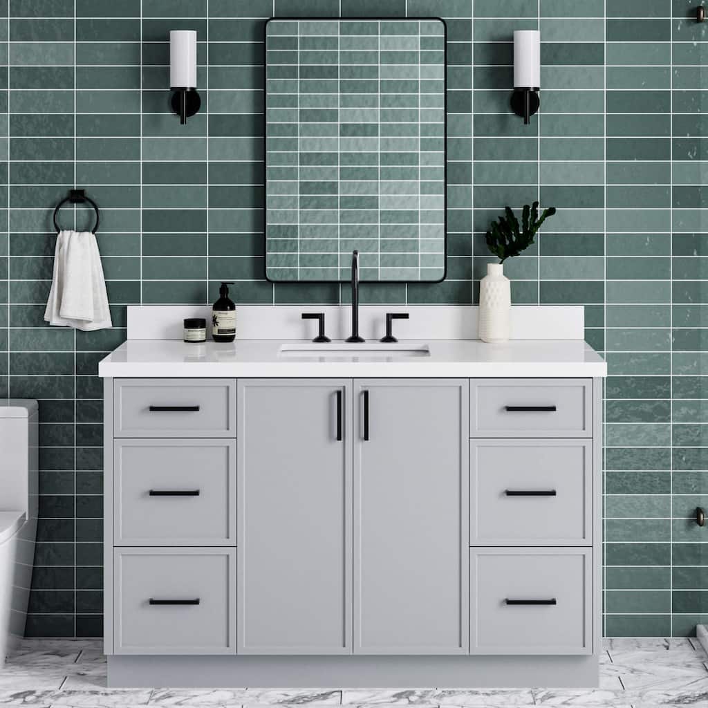 Ariel K55WQRVO Kelly 55" Free Standing Single Basin Vanity Set with