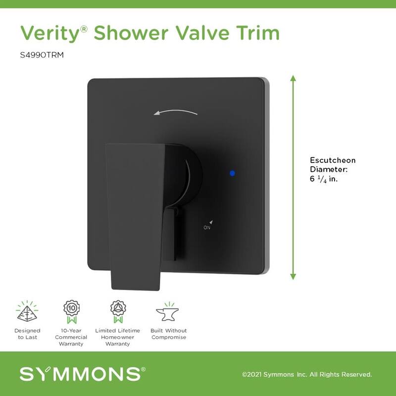 Symmons S4990TRM Verity Pressure Balanced Valve Trim Only with Single