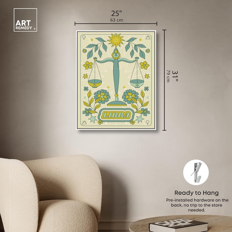 Libra Stars Card Canvas by Art Remedy