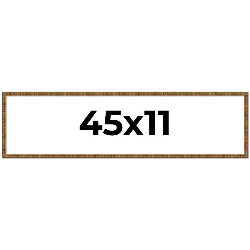 45x11 Frame Gold Solid Wood Picture Frame - Complete Modern Photo