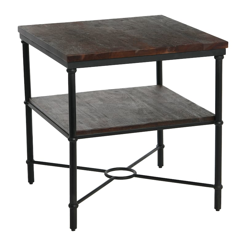 End Table with Storage Shelf - Barndoor Grey