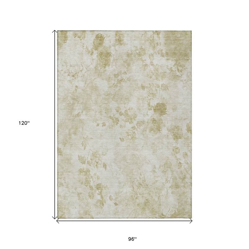 HomeRoots Floral Transitional Rectangle Outdoor Rug