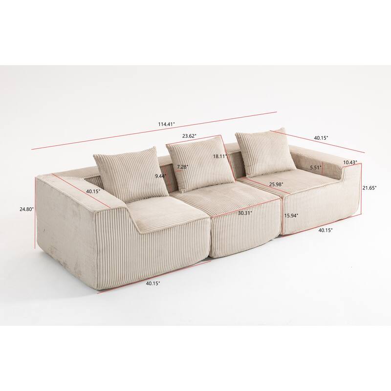 Multi person modular compression sofa that can be freely combined-33005-3
