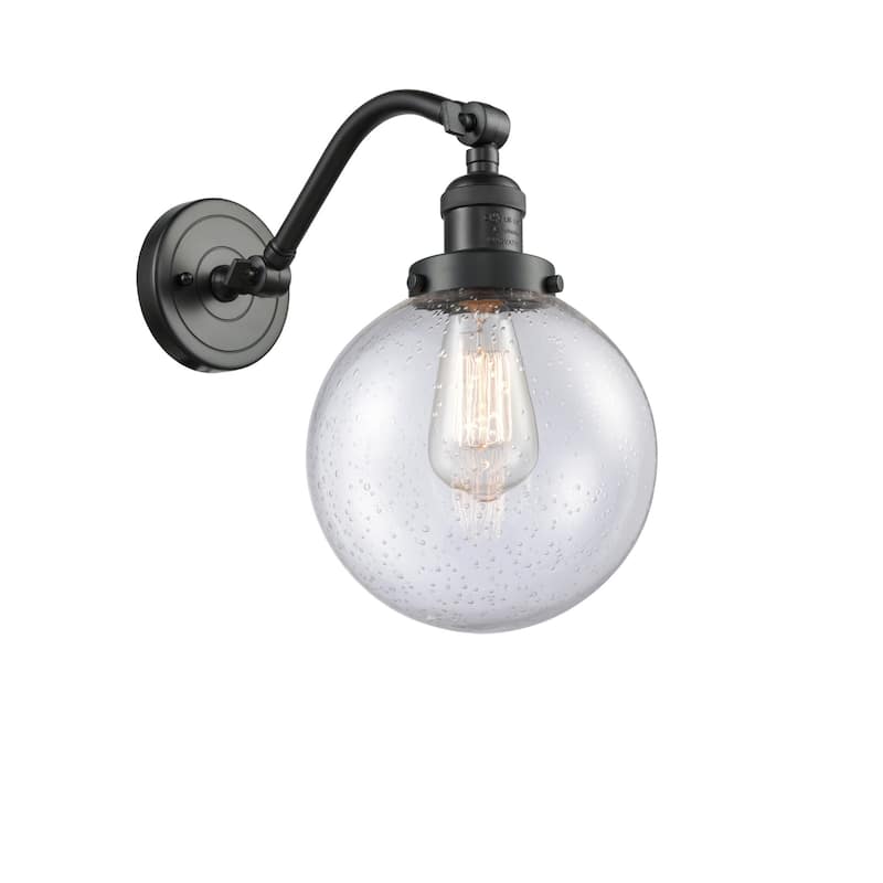 Innovations Lighting Beacon Single Light 8" Wide Wall Sconce - Oil Rubbed Bronze / Seedy