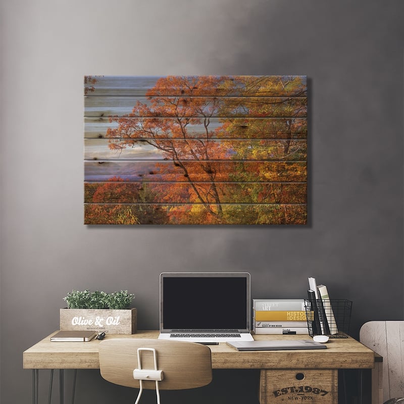 Great Smoky Mountains From, Blue Ridge Parkway, North Carolina Print On Wood by Tim Fitzharris - Multi-Color