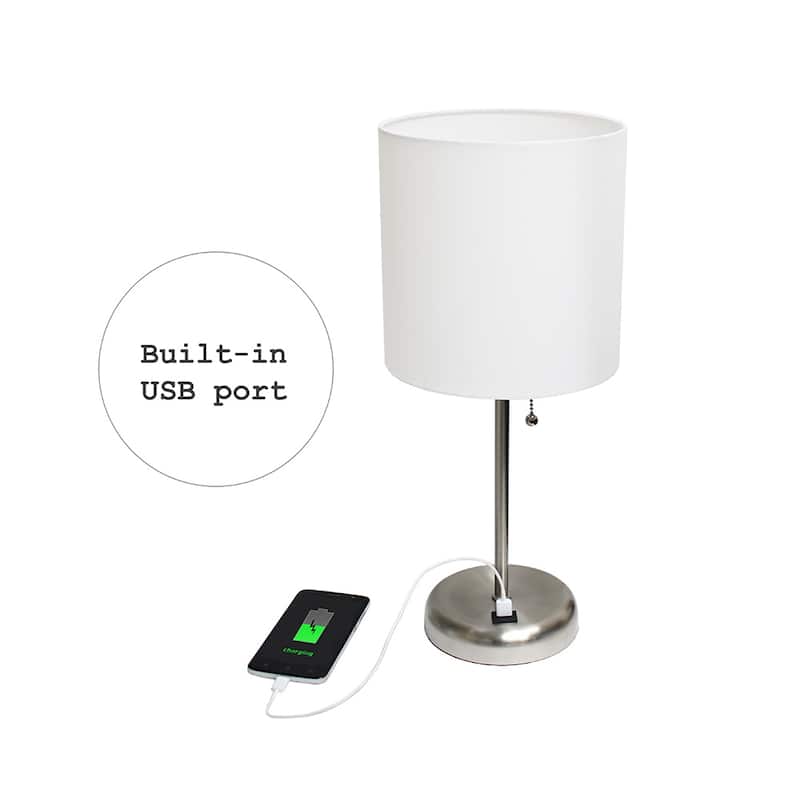 Simple Designs 19.5" Desk Lamp with Feit LED Bulb Included - 19.50