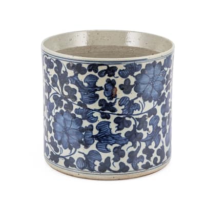 Dynasty Orchid Pot Twisted Peony Motif Large