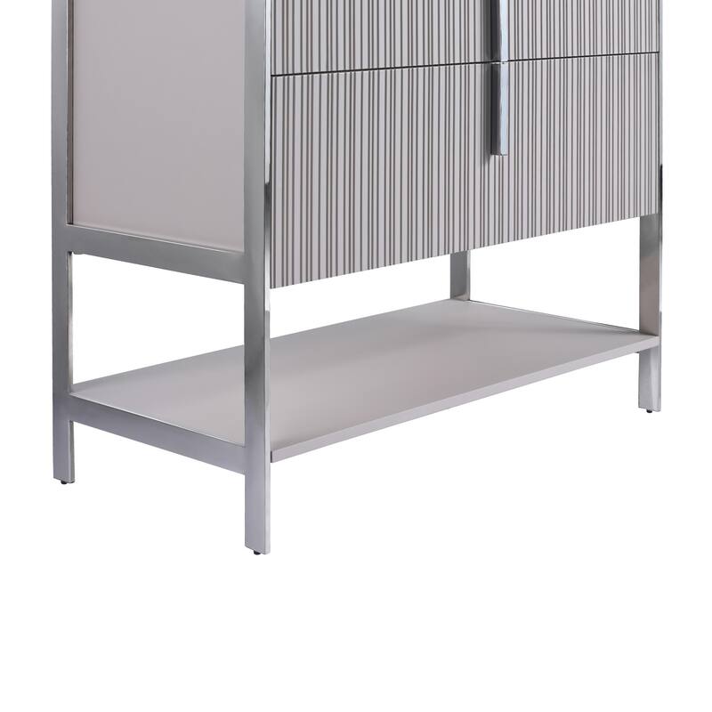 Fine Fixtures Serenity Modern Bathroom Vanity with White Stone Top