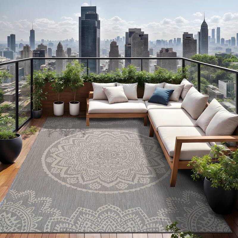 Beverly Rug Waikiki Insignia Modern Indoor Outdoor Rug