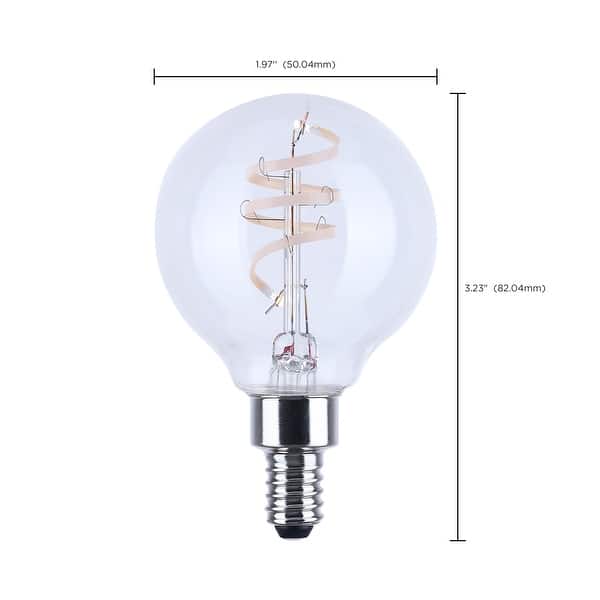 4 Watt G16.5 LED Reminiscent Flex Gray Coil Filament E12 2700K 120V - Clear